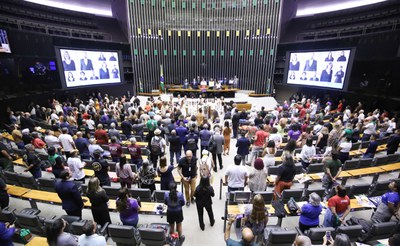 Pais, viúva e irmã de Marielle participaram (Foto: Kayo Magalhaes/Câmara dos Deputados)