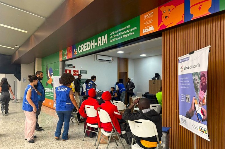 Brasil atua na recepção humanitária de voo com nacionais haitianos no Aeroporto Internacional de Belo Horizonte