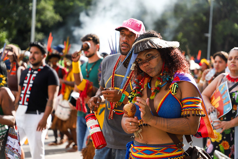 Ato acontece em meio à 22ª edição da mobilização nacional, que busca dar visibilidade às demandas dos povos indígenas