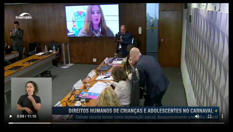 SNDCA participa de audiência pública para debater proteção de crianças e adolescentes no Senado Federal