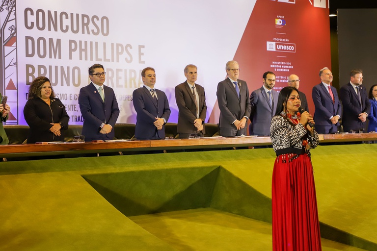 MDHC destaca papel do jornalismo na defesa dos direitos humanos durante premiação do Concurso Dom Phillips e Bruno Pereira