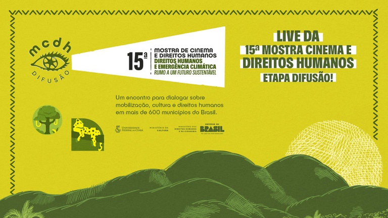 Etapa de difusão da 15ª Mostra Cinema e Direitos Humanos realiza live preparatória para mais de mil pontos de exibição