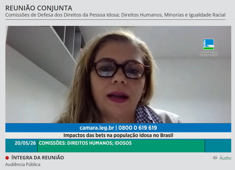 Participação do MDHC em debate na Câmara aborda golpes e ludopatia entre pessoas idosas