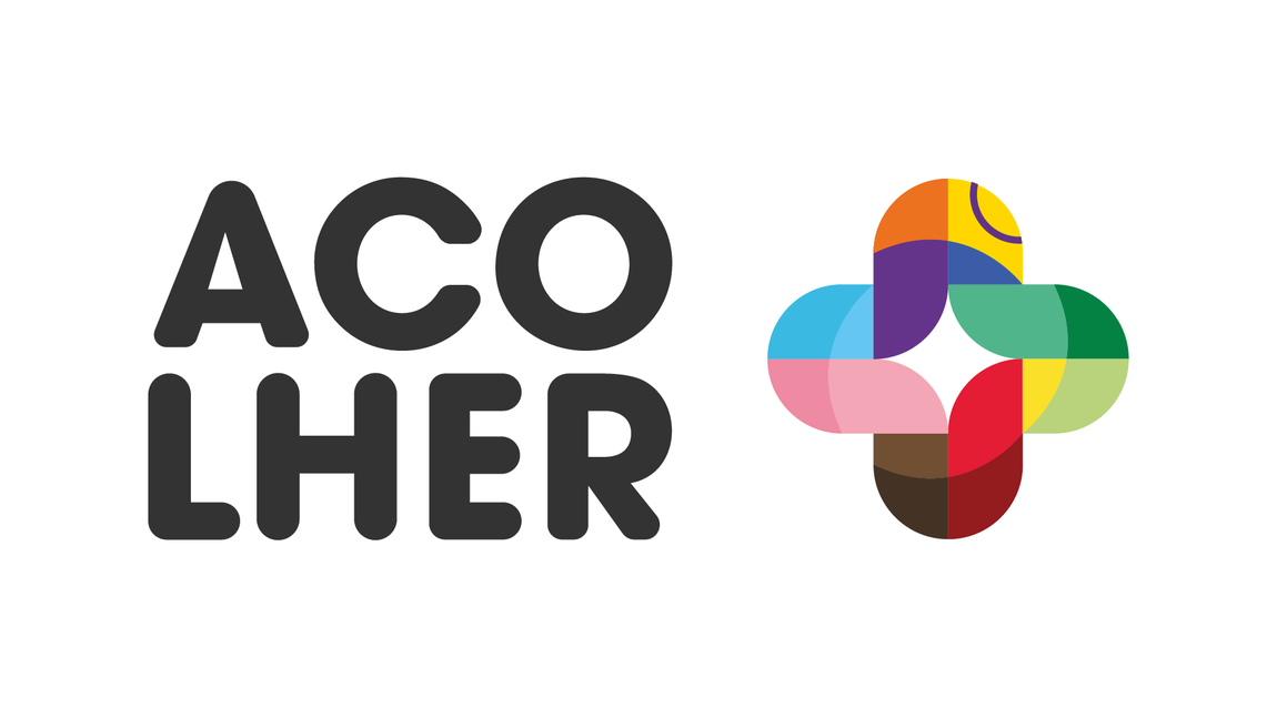 banner retangular com fundo branco. Ao centro, logo do Acolher+;