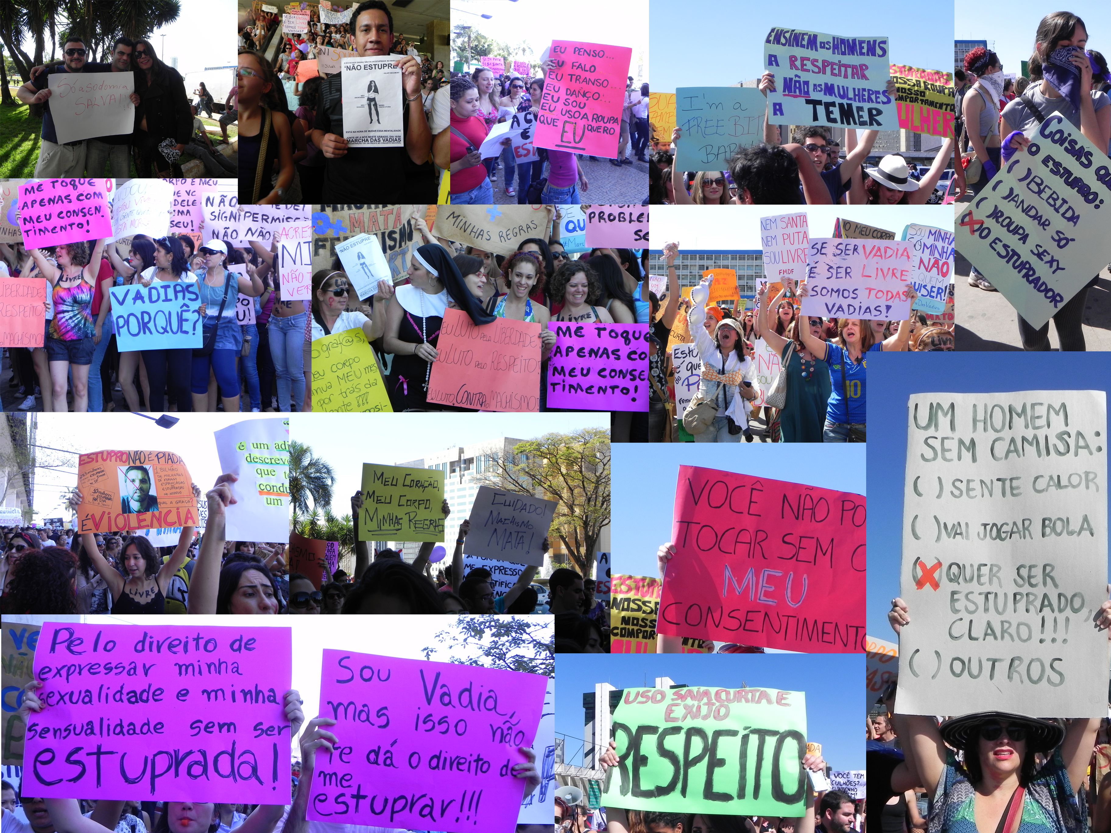 Mosaico Marcha das Vadias