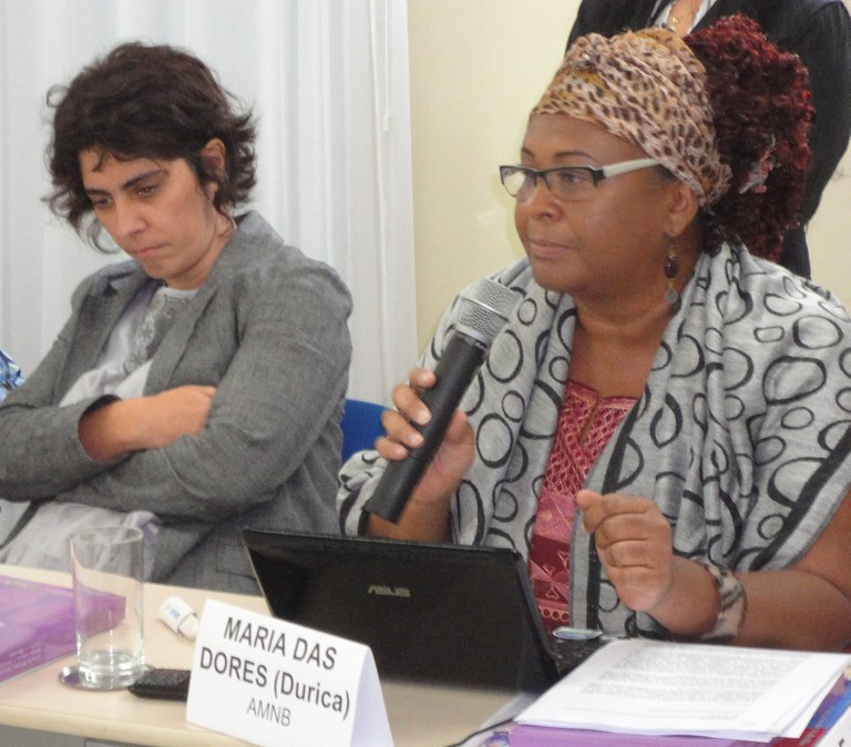 Foto SPM: Conselheira Maria das Dores Almeida (AMNB) contou sobre na reunião do Comitê Cedaw 