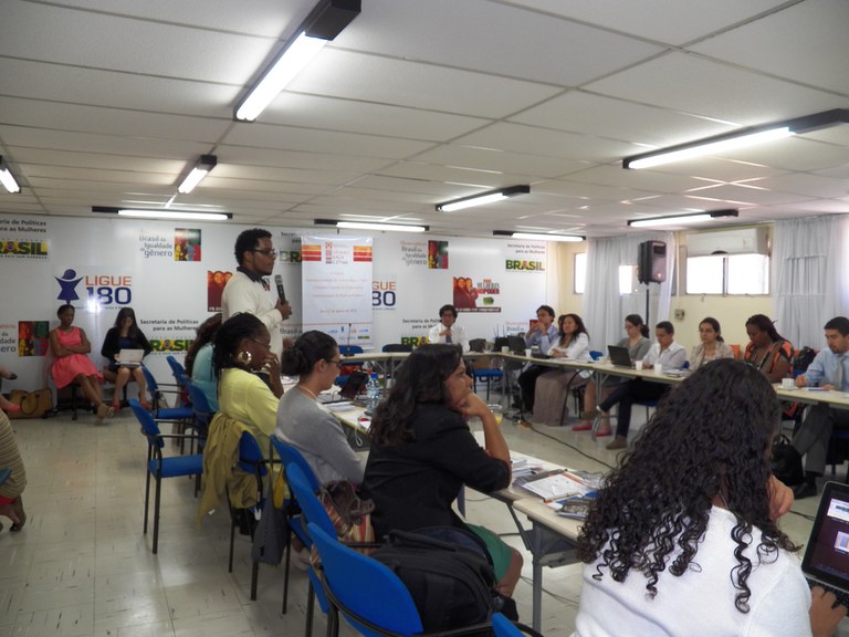Juliano Pereira explica articulação da Rede de Saúde da População Negra Foto: Cilene de Freitas/SPM