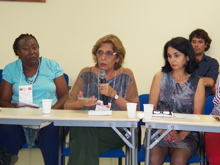 Ângela Fontes, superintendente da Mulher do RJ, fala sobre a atuação da CTG Foto: Cilene de Freitas/SPM