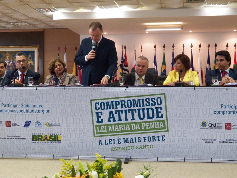 Nesta manhã, governador Renato Casagrande abriu seminário regional com operadoras e operadores de direito Foto: Nilza Scotti/SPM