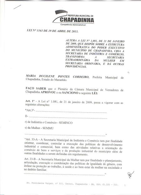 Secretaria da Mulher de Chapadinha MA.jpg