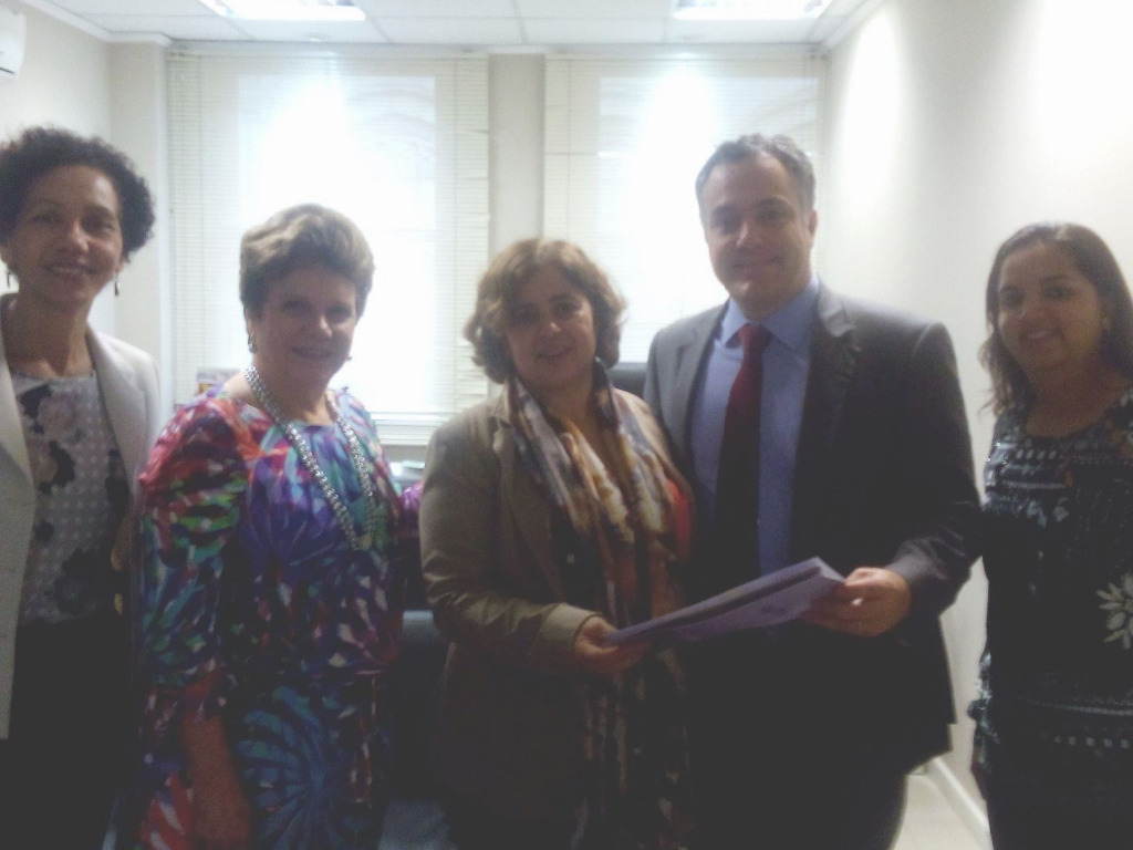 Dulce, Delegada Rose e Defensor Público Geral do Estado de São Paulo Rafael Vernaschi e Secretária de Enfrentamento à Violência contra as Mulheres, Aparecida Gonçalves