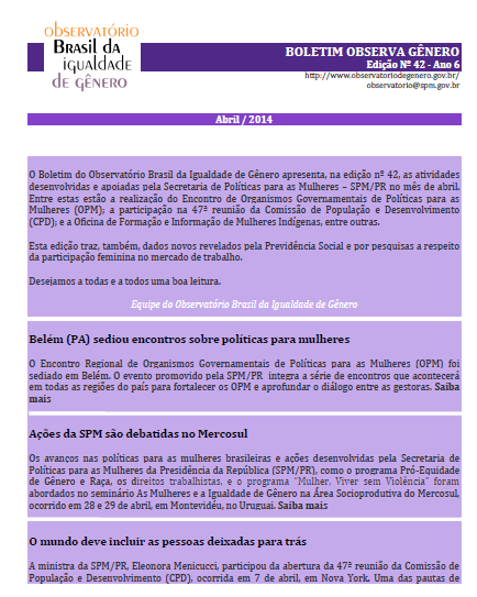 Boletim OBIG Abril 2014