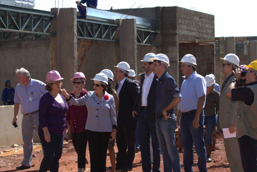 Visita às obras da casa da mulher brasileira