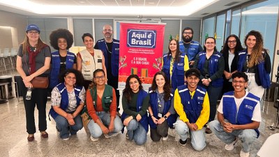 Programa Aqui é Brasil acolhe 56 brasileiros repatriados dos Estados Unidos em Confins (MG)