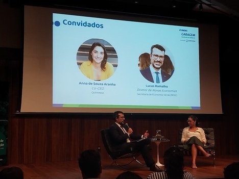 Lucas Maciel no encontro presencial do BNDES Garagem em janeiro de 2025