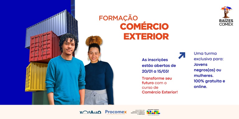 Não Perca Tempo!!! Abertas inscrições para capacitação de jovens no comércio exterior