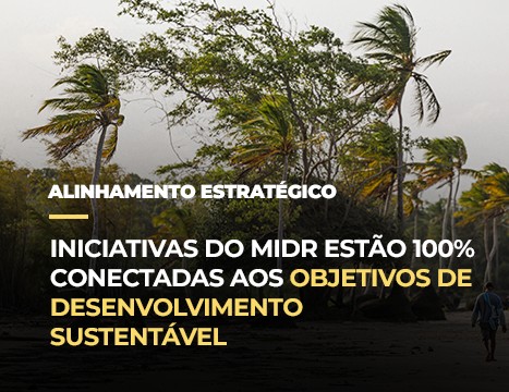 100% das iniciativas do MIDR estão alinhadas aos Objetivos de Desenvolvimento Sustentável