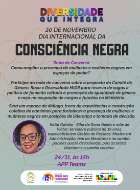 Realização de webinário e ações institucionais alusivas ao Mês da Consciência Negra - Novembro