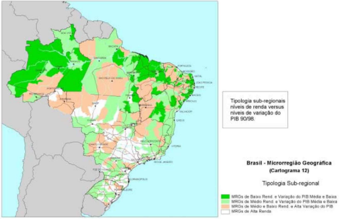 Figura  1 – Tipologia territorial da PNDR I 