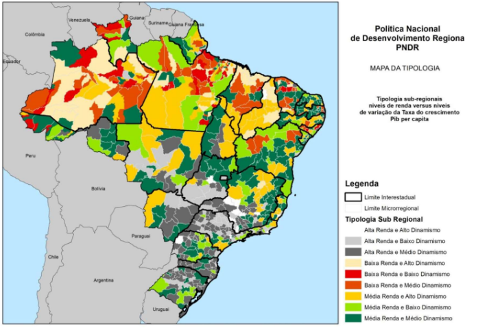 Figura 2 - Tipologia territorial da PNDR II 