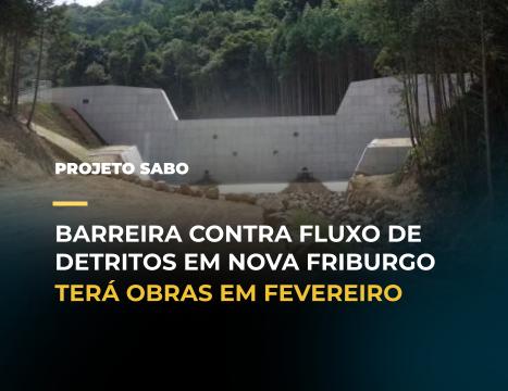 Barreira contra fluxo de detritos em Nova Friburgo