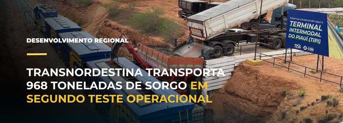 Transnordestina transporta 946 toneladas de sorgo
