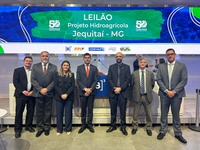 Consórcio Jequitaí vence leilão do Projeto Hidroagrícola Jequitaí (MG) com proposta de R$ 35 milhões