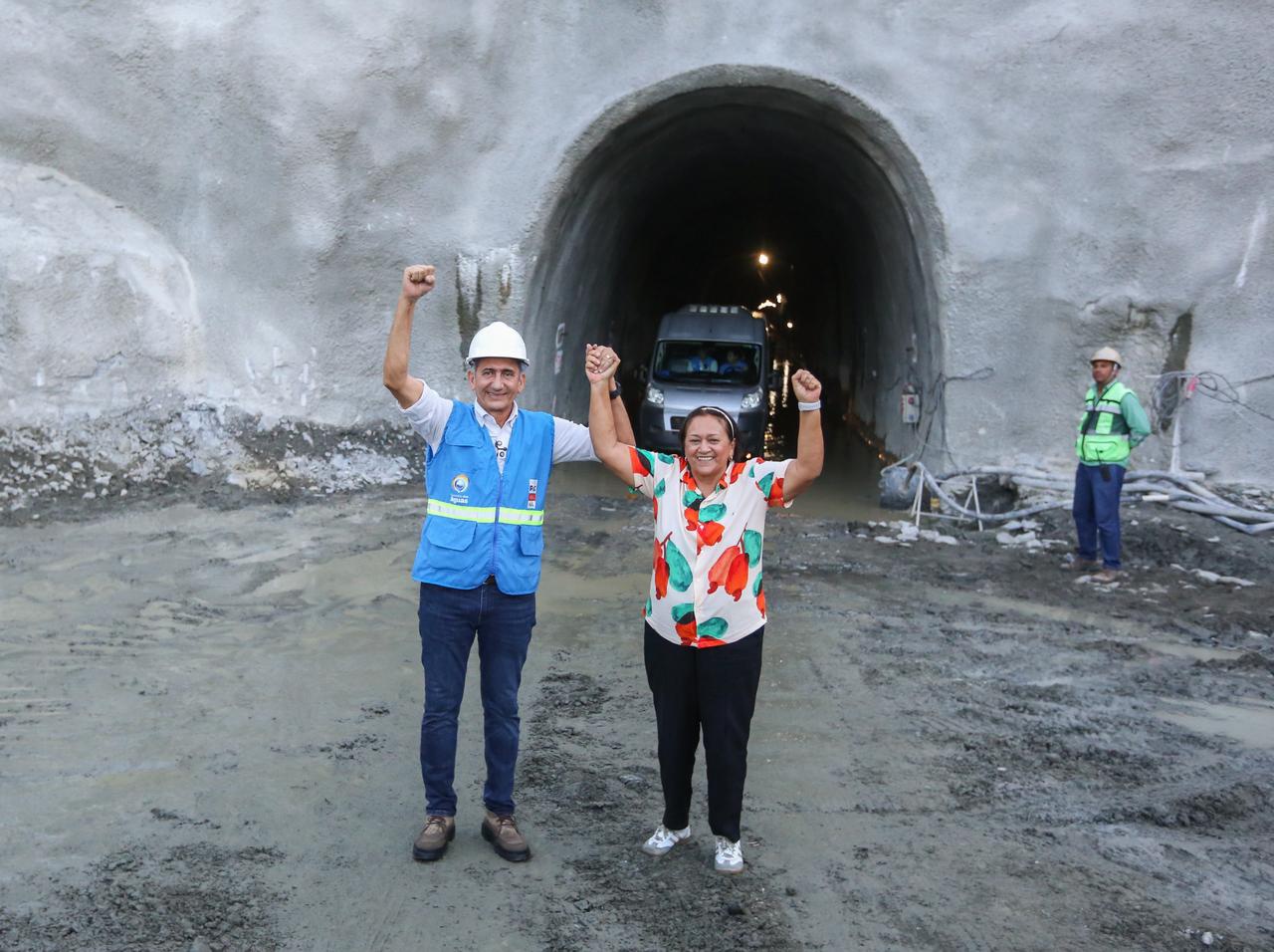 Waldez Góes e a governadora Fátima Bezerra comemoraram o avanço da obra do Túnel Major Sales