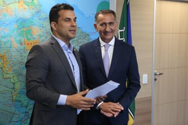 Ministro Waldez Góes e senador Irajá