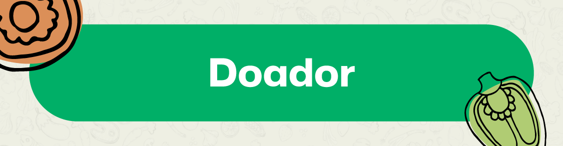 Botão com texto tátil: Doador - Clique para interagir