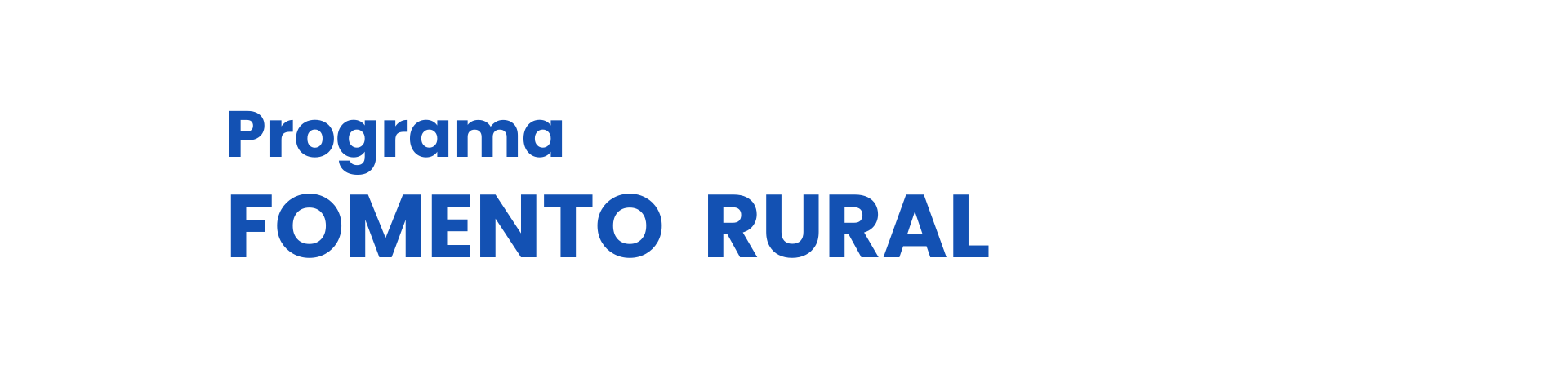 Banner Fomento Rural com letras em azul
