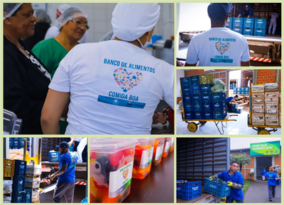 Fotos do Banco de Alimentos CEASA/Paraná retiradas da apresentação exibida no evento.