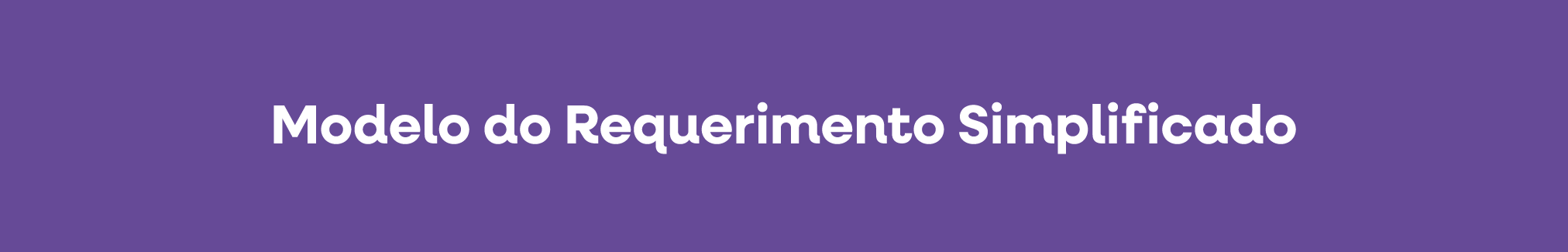 Modelo do Requerimento Simplificado