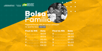 Ministério da Cidadania inicia pagamento do Bolsa Família de março nesta quarta (18.03)