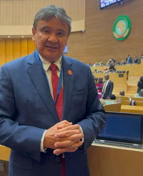 Ministro Wellington Dias durante a cerimônia de Abertura da 37º Cúpula da União Africana, na Sede da União Africana.