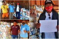 Centenas de famílias da etnia Xavante recebem 820 cestas de alimentos no Mato Grosso