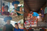 MDS inicia entrega de cestas de alimentos a indígenas Pataxós afetados pelas chuvas no sul da Bahia