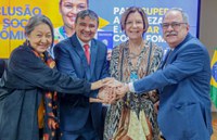 Ministro Wellington Dias e Neca Setubal conversam sobre desenvolvimento social do país