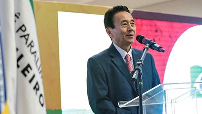 Prefeito de Hamamatsu, Yasutomo Suzuki. Foto: Leandro Martins/CPB/MPIX