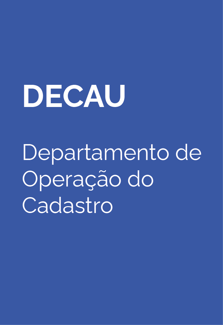 DECAU - Departamento de Operação do Cadastro