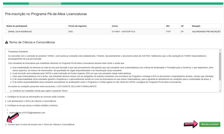 Tela de preenchimento de currículo na Plataforma Freire, sistema da Capes usado para cadastro em programas de formação docente como o Pé-de-Meia Licenciaturas.