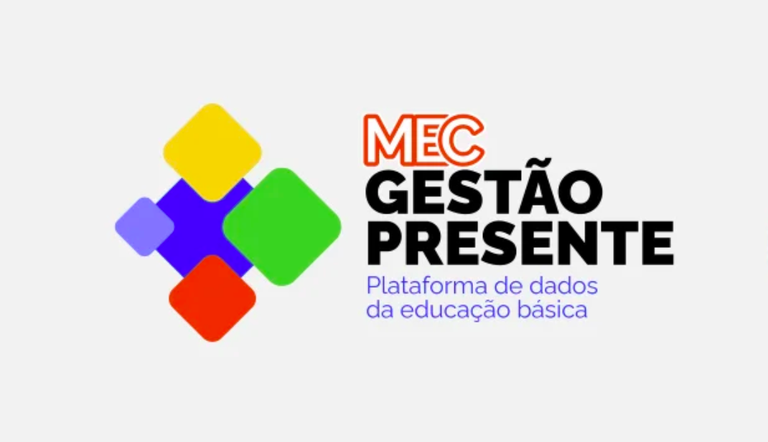 Logotipo da plataforma MEC Gestão Presente, sistema do Ministério da Educação que integra dados da educação básica para apoiar a gestão escolar e das redes de ensino.