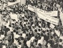 Em junho de 1967, protesto estudantil pede a reabertura do restaurante popular Calabouço, fechado pelo governo da Guanabara