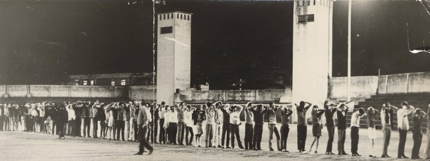 Estudantes detidos no estádio do Botafogo, General Severiano, em 1968