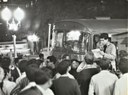 Estudantes fazem comício relâmpago na Cinelândia, Rio de Janeiro, em julho de 1968