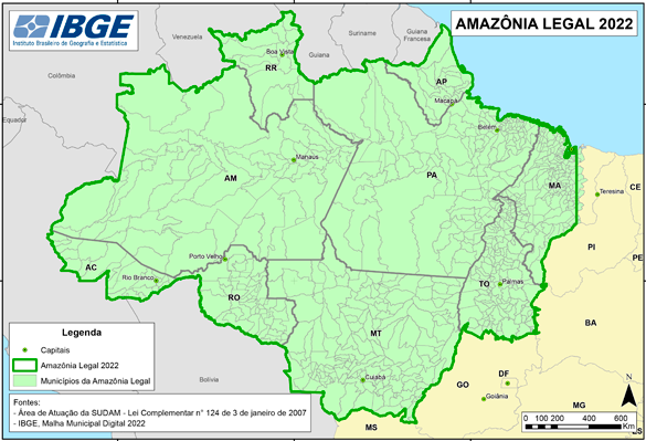 Mapa Amazônia Legal