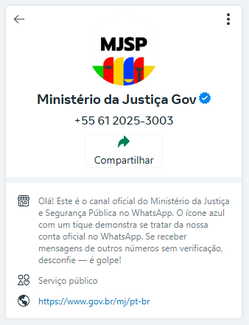 perfil whatsapp MJSP