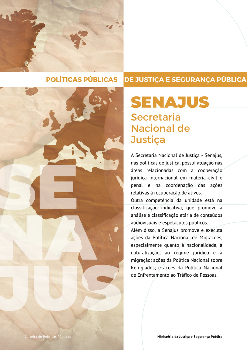 Link para acesso as políticas públicas da Secretaria Nacional de Justiça - SENAJUS