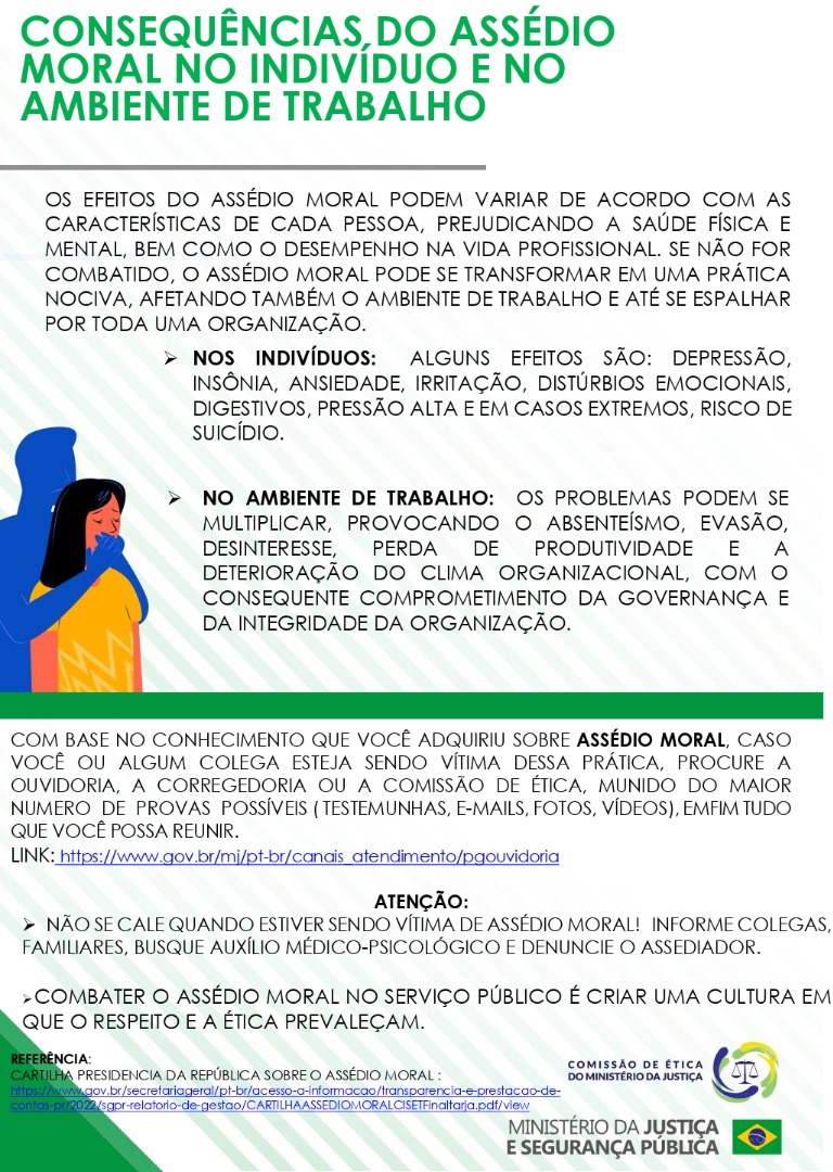 Consequências do assédio moral no indivíduo e no ambiente de trabalho