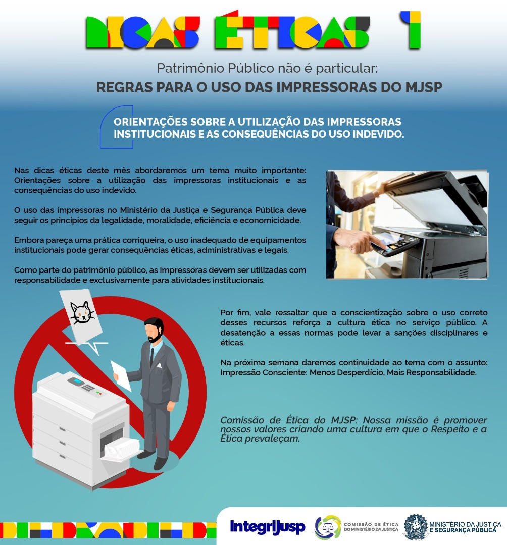 uso das impressoras primeiro card